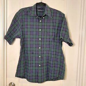 Blue / Green Plaid Nautica Button Down